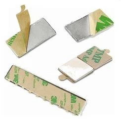 NdFeB Block Magnet N38 25.4x12x2mm with adhesive 3M NiCuNi